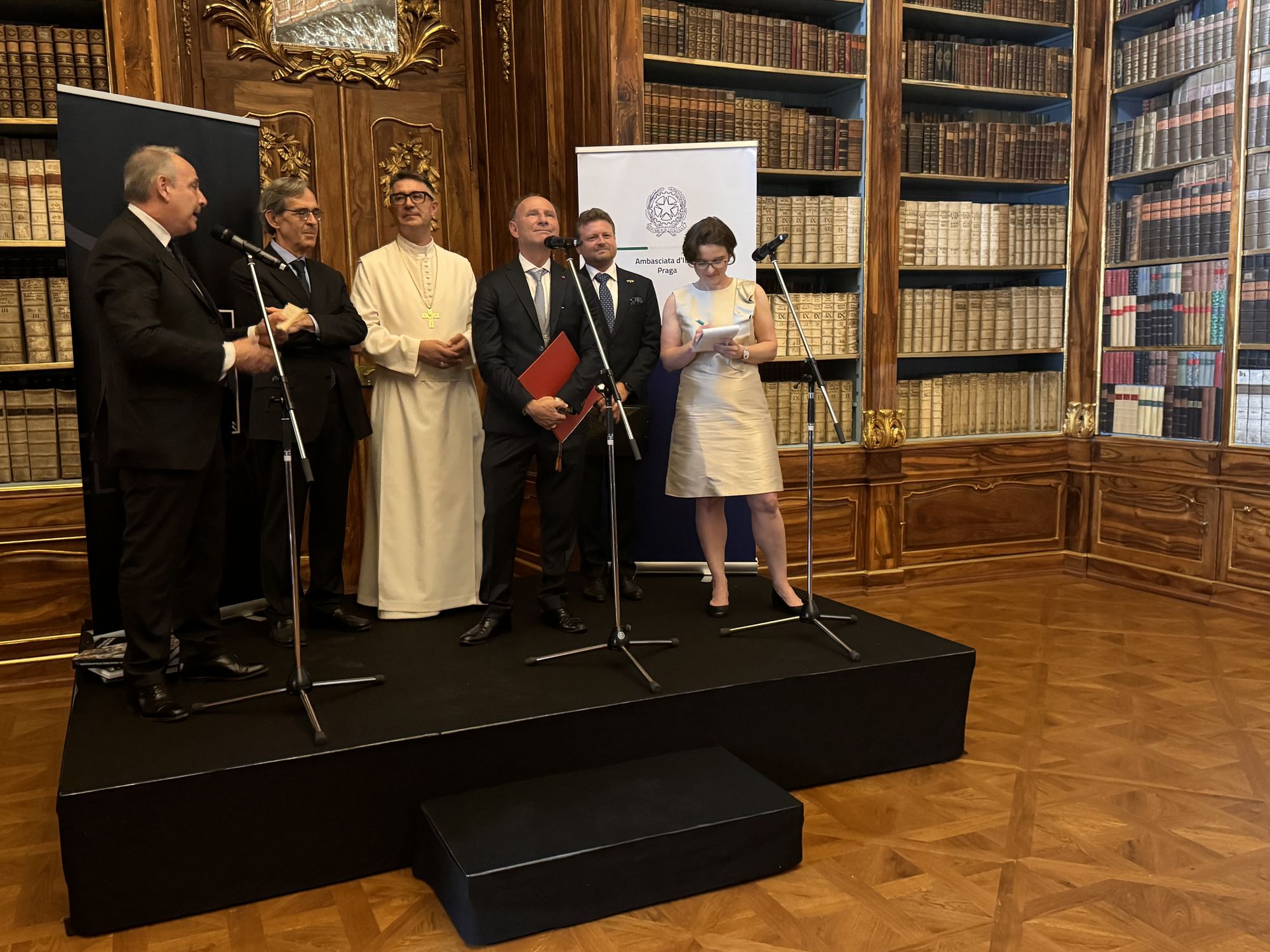 Italové v českých zemích. Příběh staleté komunity – záběr z akce, Strahovský klášter, Praha 2024.
