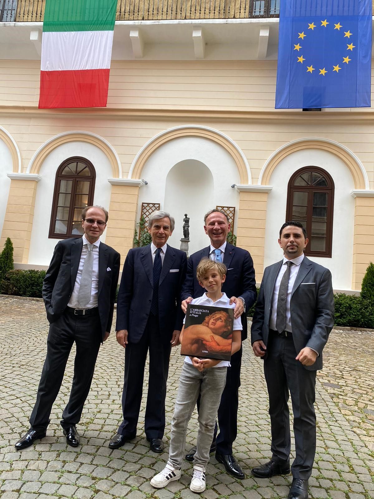 Představení knihy Italské velvyslanectví v Praze – záběr z akce, Velvyslanectví Itálie, Praha 2021.