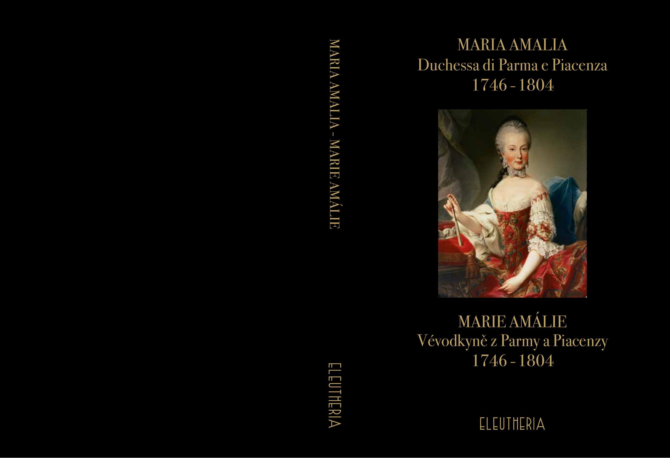 Rozevřená obálka knihy Marie Amálie