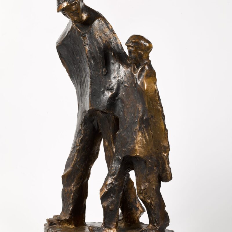 Návrat na směnu – Jindřich Wielgus, 1944. Socha, bronz.